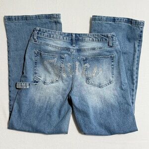 Juicy Couture Size 29 Y2K Bling Wide Leg Jeans